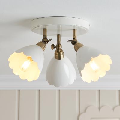 Dunelm Remi Scalloped 3 Light Adjustable Spotlight