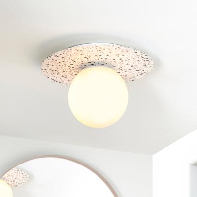 Dunelm Elements Tela Bathroom Flush Ceiling Light White
