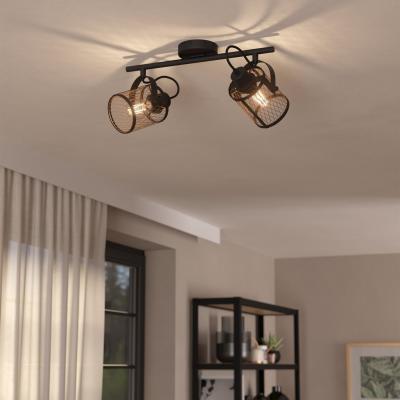 Dunelm EGLO Dellow Industrial 2 Light Adjustable Ceiling Wall Spotlight