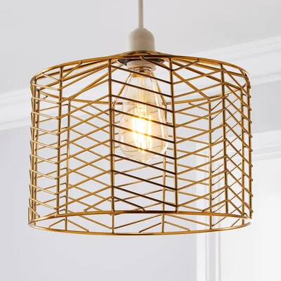 Dunelm Siena Gold Easy Fit Pendant Gold