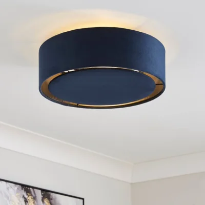 Dunelm Nesa 2 Light Shallow Flush Ceiling Light
