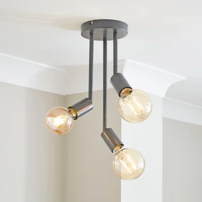 Dunelm Koppla 3 Light Spotlight Fitting Graphite (Grey)