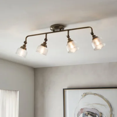 Dunelm Amesbury Industrial 4 Light Adjustable Spotlight Bar