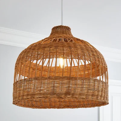 Dunelm Priyanka Rattan Easy Fit Pendant Natural