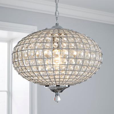 Dunelm Felicity 1 Light Pendant Jewel Chrome Ceiling Fitting Clear