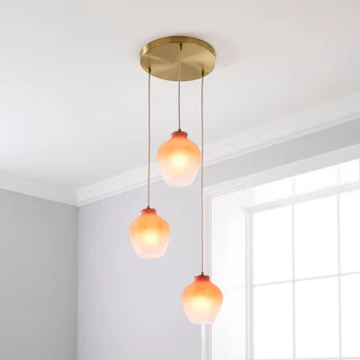 Dunelm Juliet 3 Light Cluster Ceiling Fitting Pink