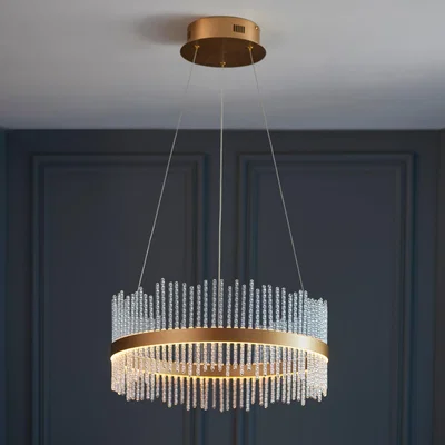 Dunelm Vogue Summer Pendant Light Brushed Gold