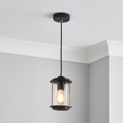 Dunelm Weston 1 Light Industrial Ceiling Pendant Gold