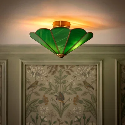 Dunelm Colette Mid Century 2 Light Flush Ceiling Light