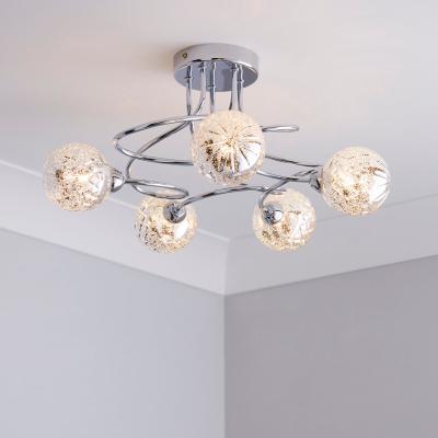 Dunelm Vigo 5 Light Chrome Ceiling Fitting Chrome