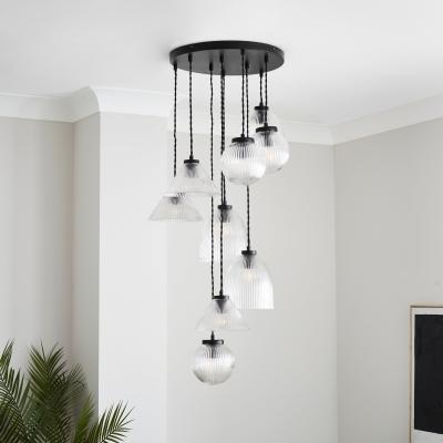 Dunelm Ezra 9 Light Adjustable Cluster Ceiling Light Black
