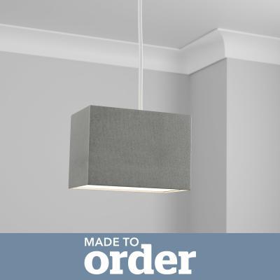 Dunelm Made To Order Rectangle Shade Renzo Pewter