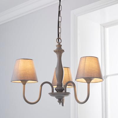 Dunelm Tofty 3 Light Grey Ceiling Fitting Grey