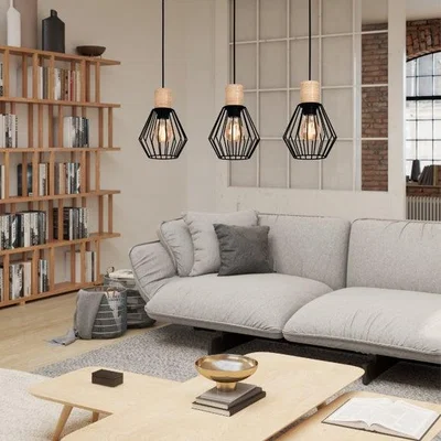 Dunelm EGLO Palmorla Wire 3 Light Diner Ceiling Light