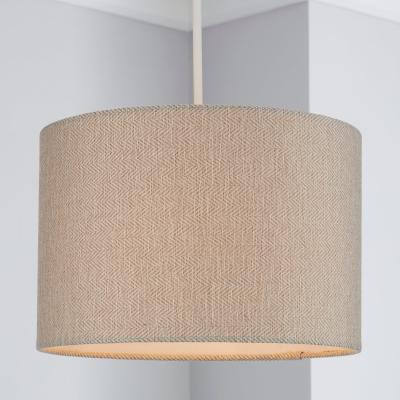 Dunelm Lennox Herringbone Lamp Shade 28cm Grey Grey