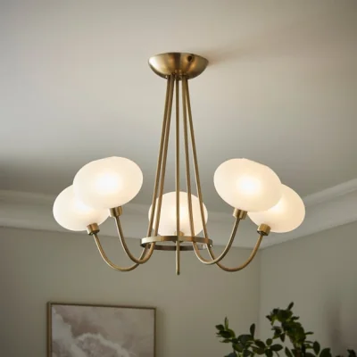 Dunelm Paris 5 Light Semi Flush Ceiling Light