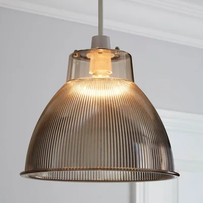 Dunelm Alanya Smoked Acrylic Easy Fit Pendant Smoked