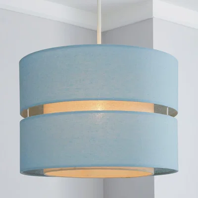 Dunelm Frea 34cm Drum Duck Egg Shade Duck Egg Blue
