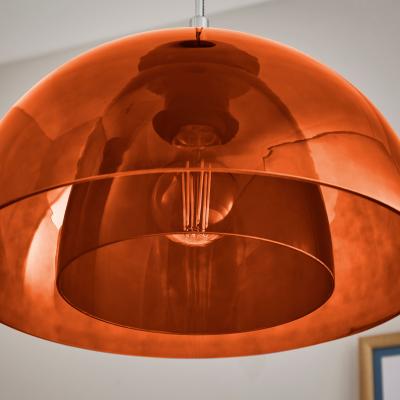 Dunelm Elements Munro Pendant Light Tangerine (Orange)
