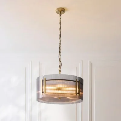 Dunelm Veneto Ribbed 5 Light Adjustable Pendant Light