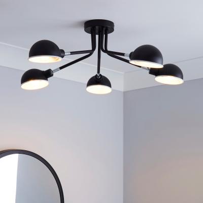 Dunelm Borr 5 Light Black Ceiling Fitting Black