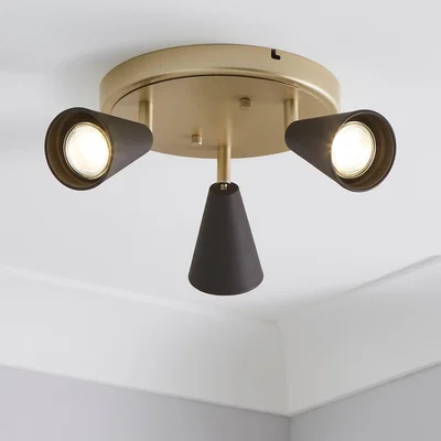 Dunelm Grove 3 Light Spotlight Fitting Gold