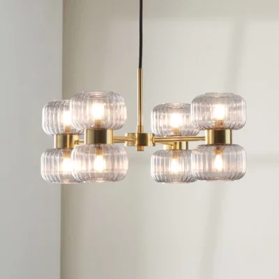 Dunelm Riley Ribbed 8 Light Adjustable Ceiling Light