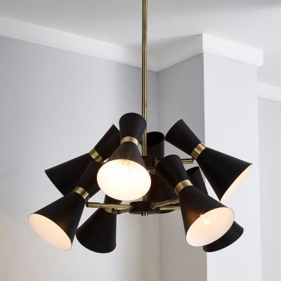 Dunelm Archie Black 8 Light Ceiling Fitting Black