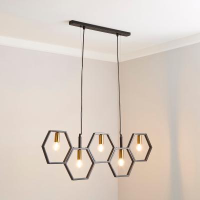 Dunelm Hexa 5 Light Ceiling Fitting Black