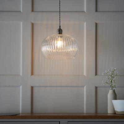 Dunelm Vogue Sturt Ribbed Adjustable Pendant Light