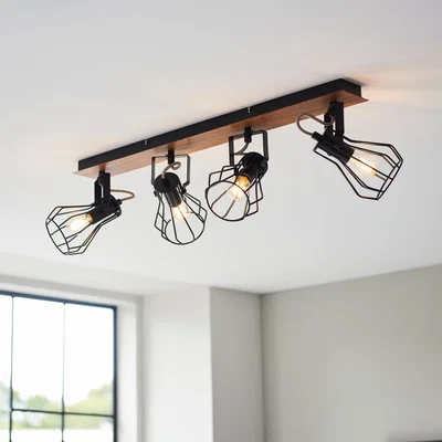 Dunelm Fulton 4 Light Spotlight Bar Brown