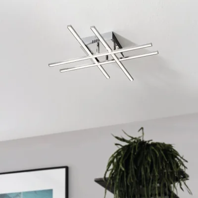 Dunelm EGLO Lasana Modern 4 Light LED Flush Ceiling Light