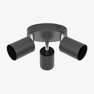 Dunelm EGLO Reciso-E 3 Light Adjustable Spotlight Black