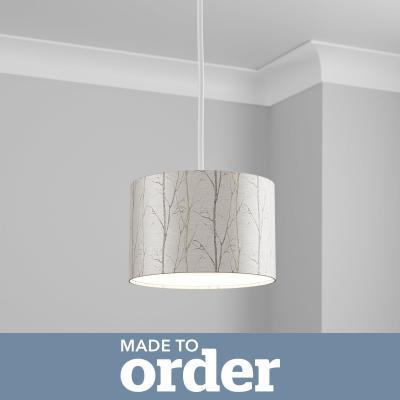 Dunelm Made To Order Cylinder Shade Burley Silver