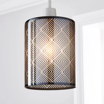 Dunelm Agata Smoked Easy Fit Pendant Blue