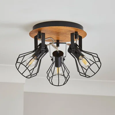 Dunelm Fulton Industrial 3 Light Dimmable Spotlight Black