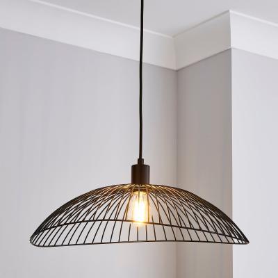 Dunelm Elements Jaula 50cm Ceiling Fitting Black Matt Black
