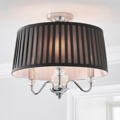 Dunelm Dorma Genevieve 3 Light Semi Flush Fitting Chrome