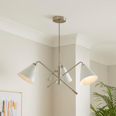 Dunelm Elements Shaw 3 Light Ceiling Light White