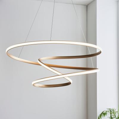 Dunelm Vogue Tristan Small Spiral Ceiling Light Gold