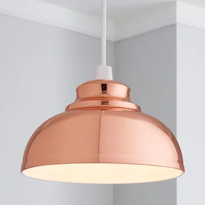 Dunelm Galley Copper Easy Fit Pendant Copper Brown