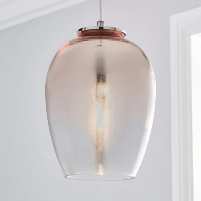Dunelm Seychelles Blush Pink Pendant Ceiling Fitting Blush