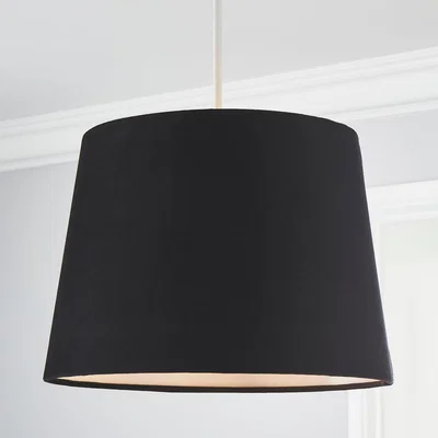 Dunelm Clara 35cm Tapered Lamp Shade Black