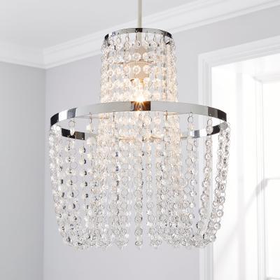 Dunelm Tina Easy Fit Pendant Clear and Chrome