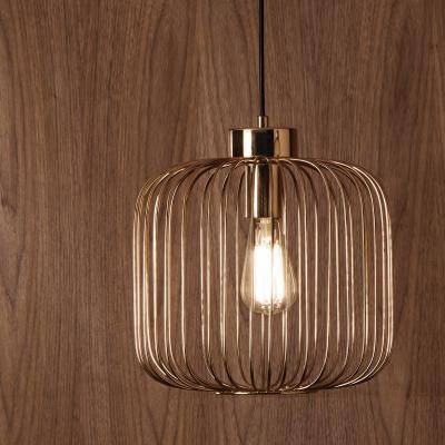 Dunelm Pacific Lifestyle Dania 1 Light Pendant Ceiling Fitting Gold Gold