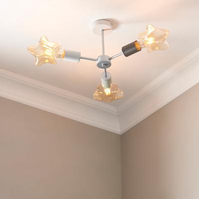 Dunelm Vevo 3 Light Semi Flush Ceiling Fitting Grey