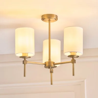 Dunelm Toulouse 3 Light Semi Flush Ceiling Light