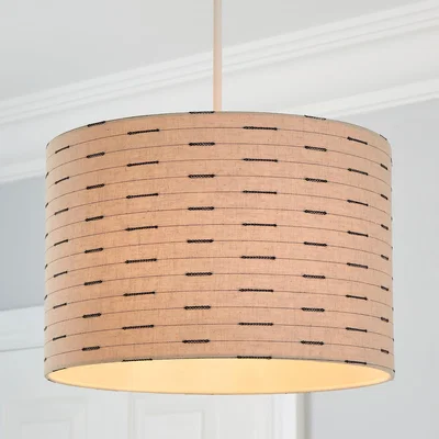 Dunelm Aziz 30cm Drum Shade Beige