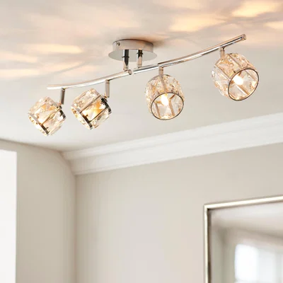 Dunelm Kleio Modern 4 Light Adjustable Spotlight Bar