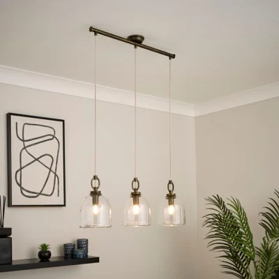 Dunelm Alba Industrial 3 Light Diner Ceiling Light